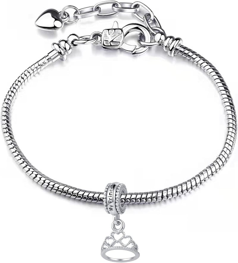 TGLS Princess Queen Crown Charm Compatible With Pandora Bracelets Jewelry Birthday Gifts for Mother Girlfriend Daughter Her Women - Image 2